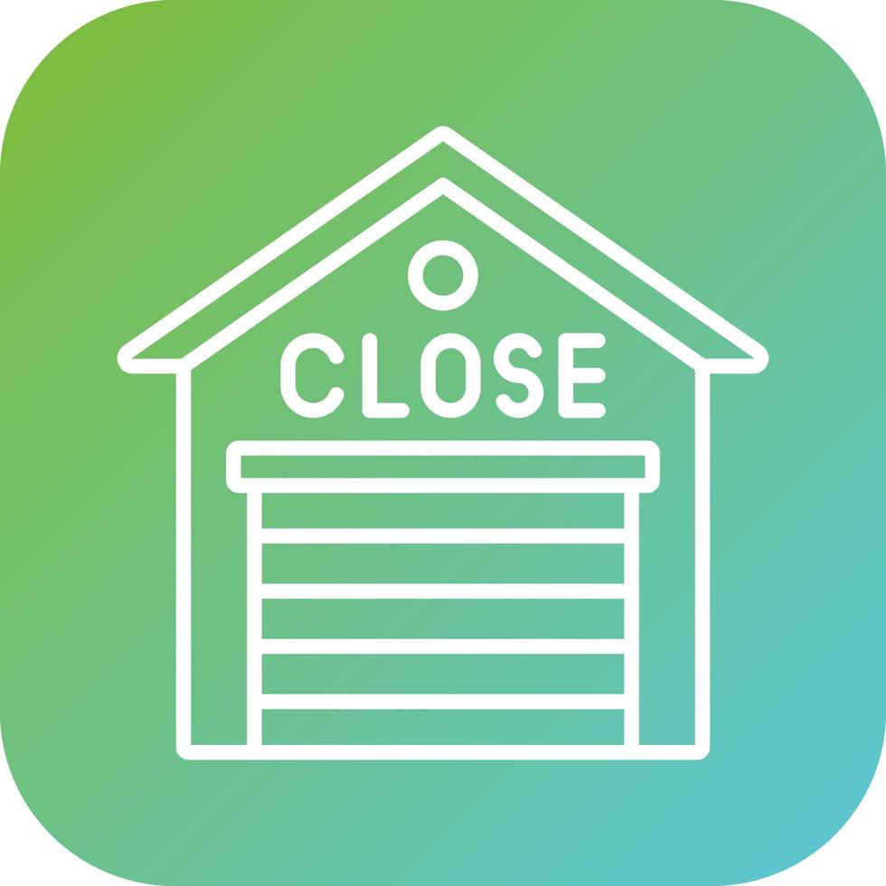 Warehouse Closed Vector Icon Style