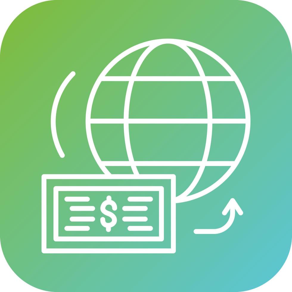 Send Money Overseas Vector Icon Style