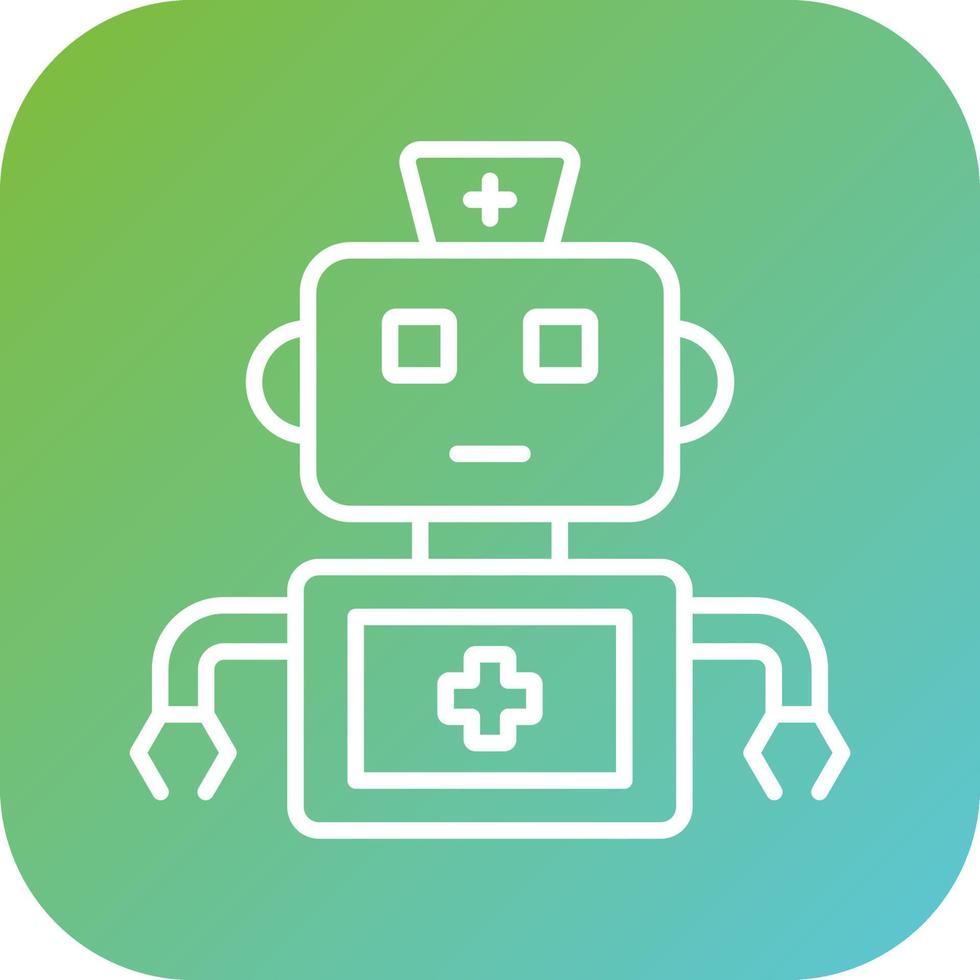 Robotic Nurse Vector Icon Style