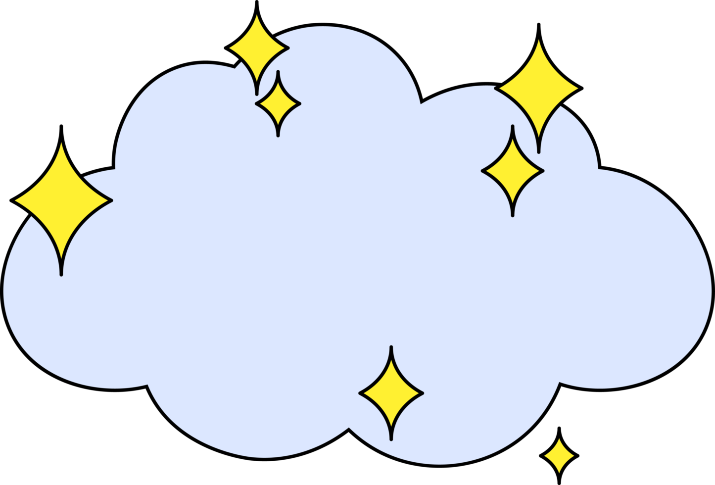 cloud design illustration isolated on transparent background png