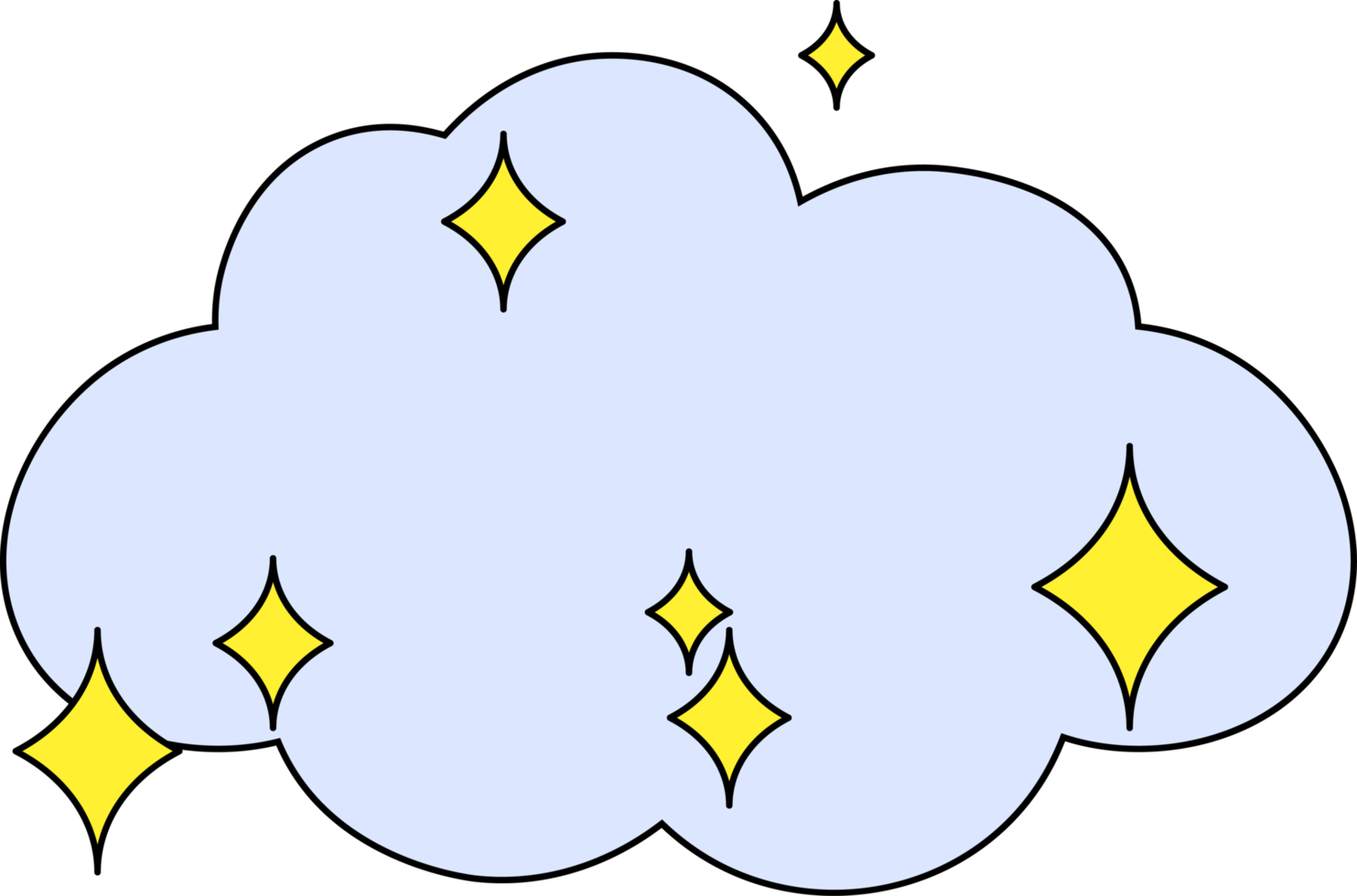 cloud design illustration isolated on transparent background png