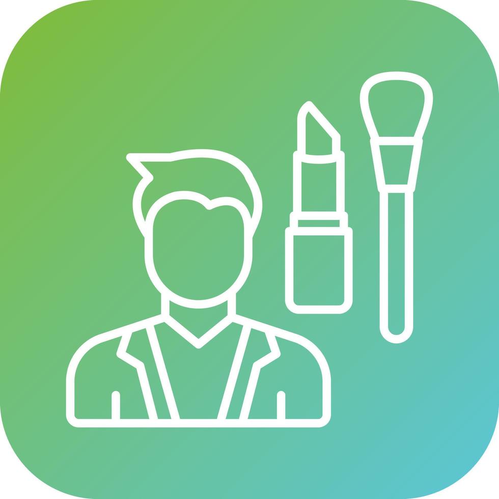 Make Up Artist Male Vector Icon Style