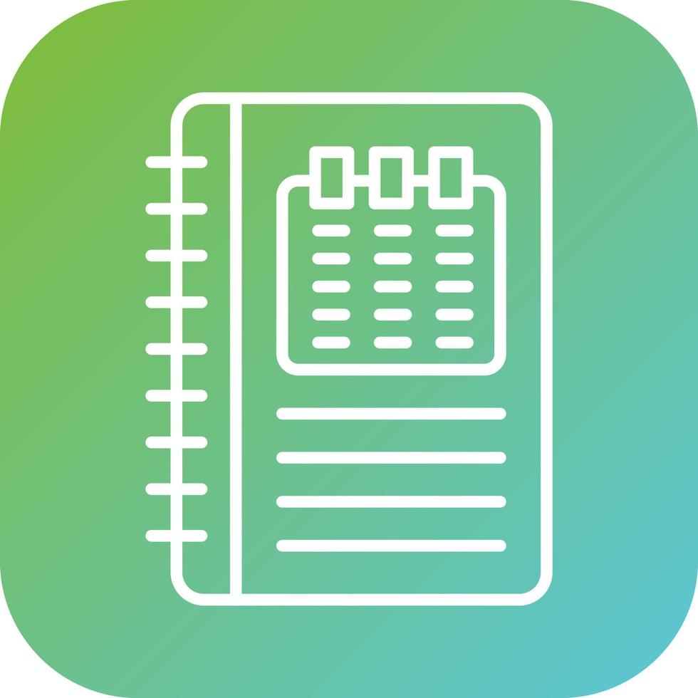 Appointment Book Vector Icon Style