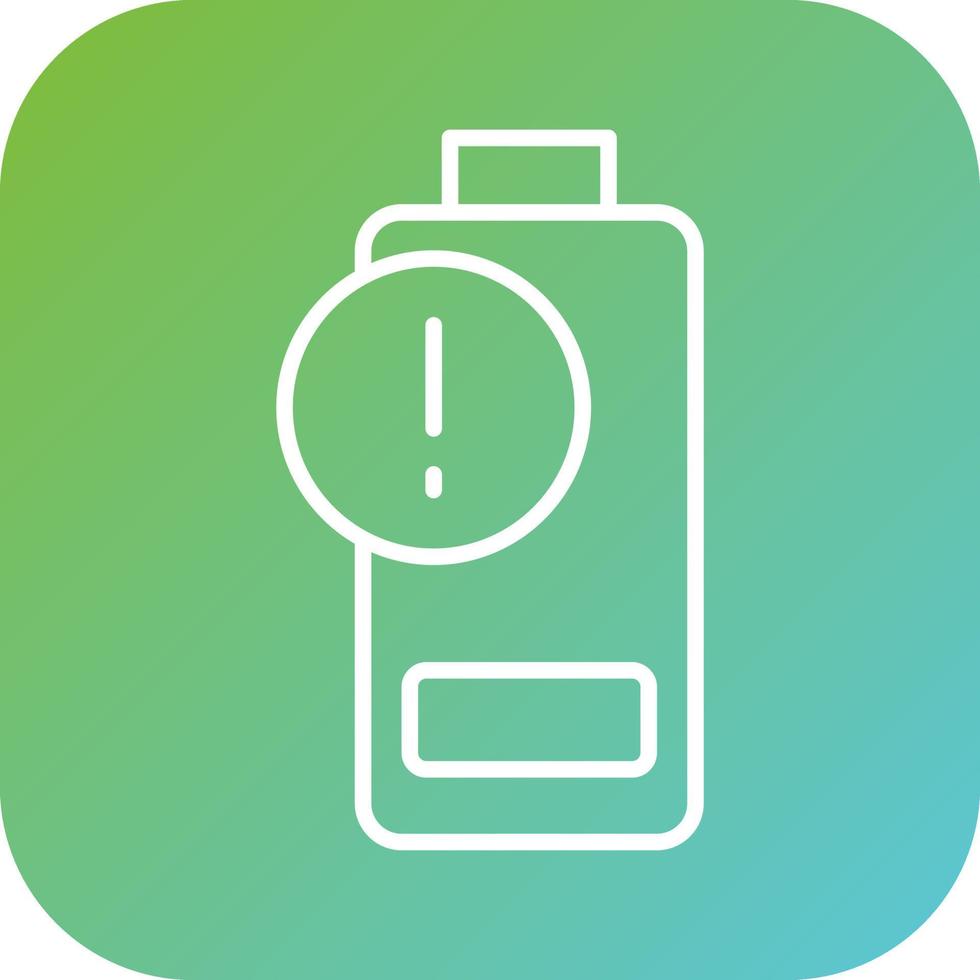 Battery Alert Vector Icon Style