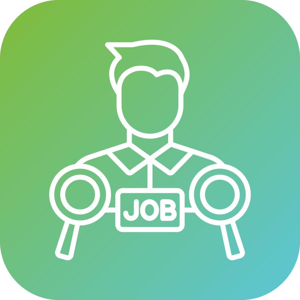 Job Seeker Male Vector Icon Style