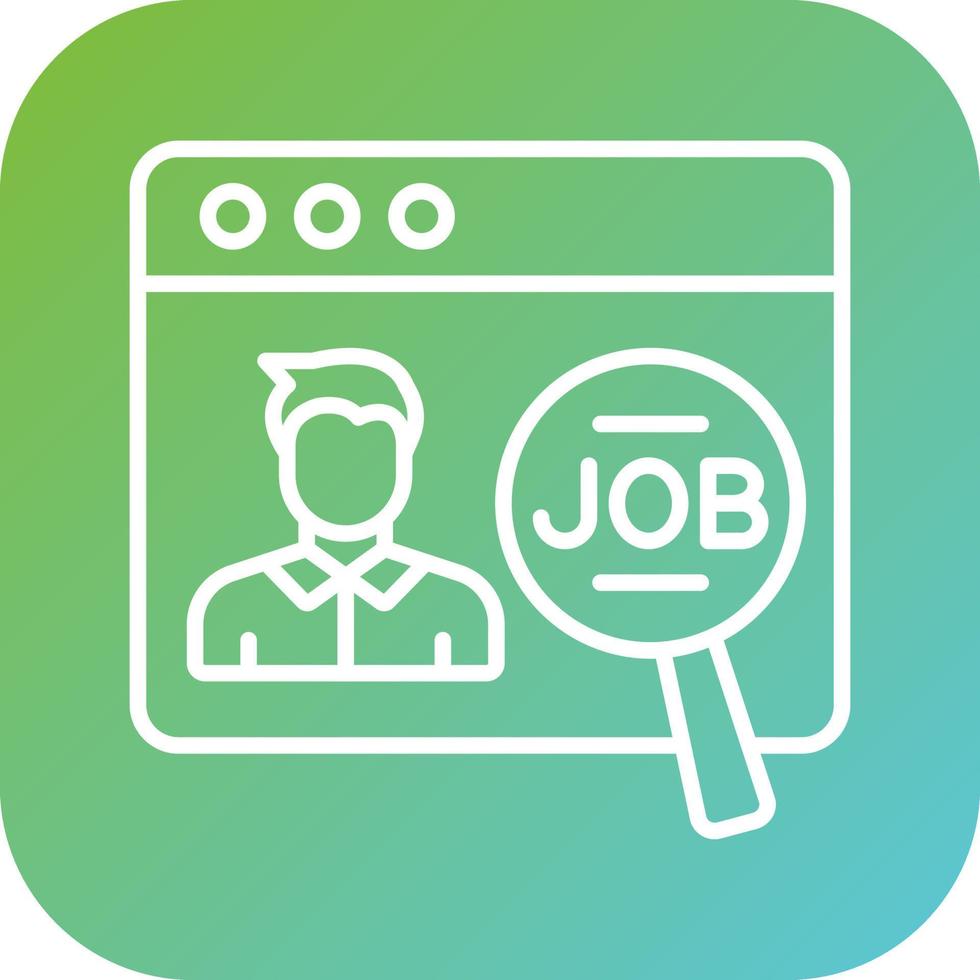 Job Search Website Vector Icon Style