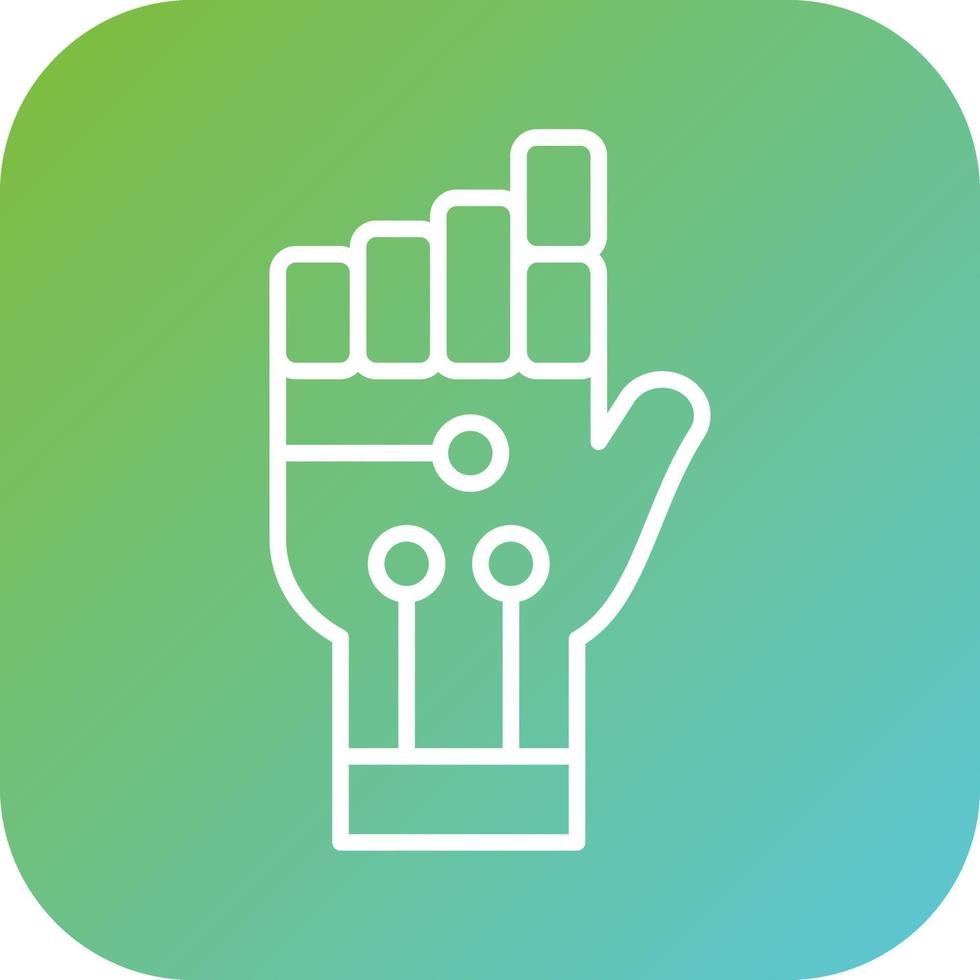 Robot Hand Vector Icon Style