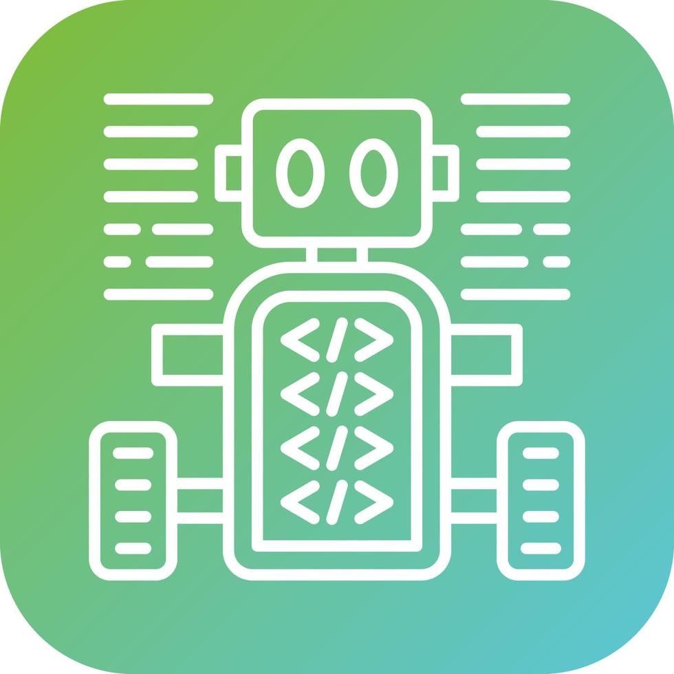Programmed Robot Vector Icon Style