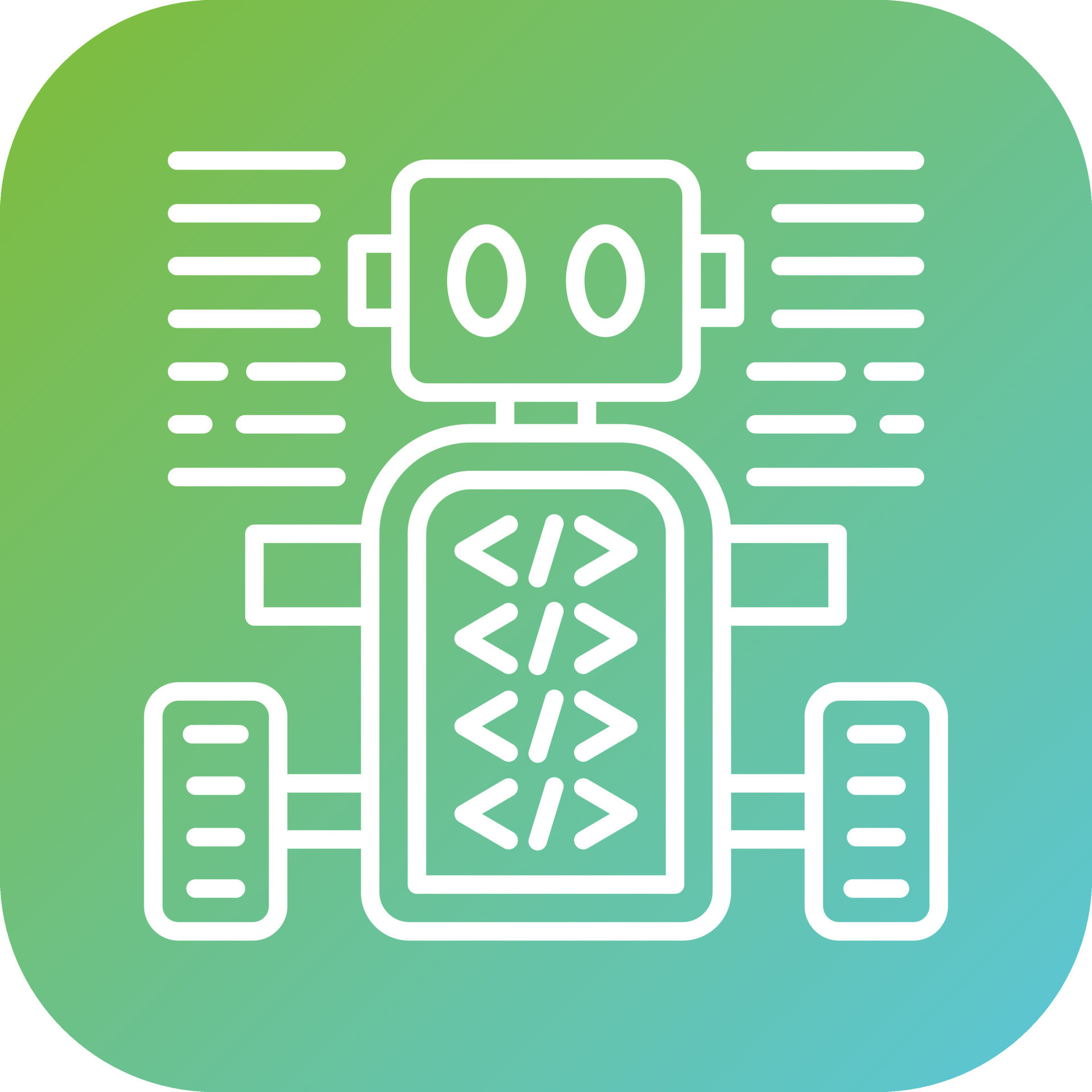 Programmed Robot Vector Icon Style 22295707 Vector Art at Vecteezy