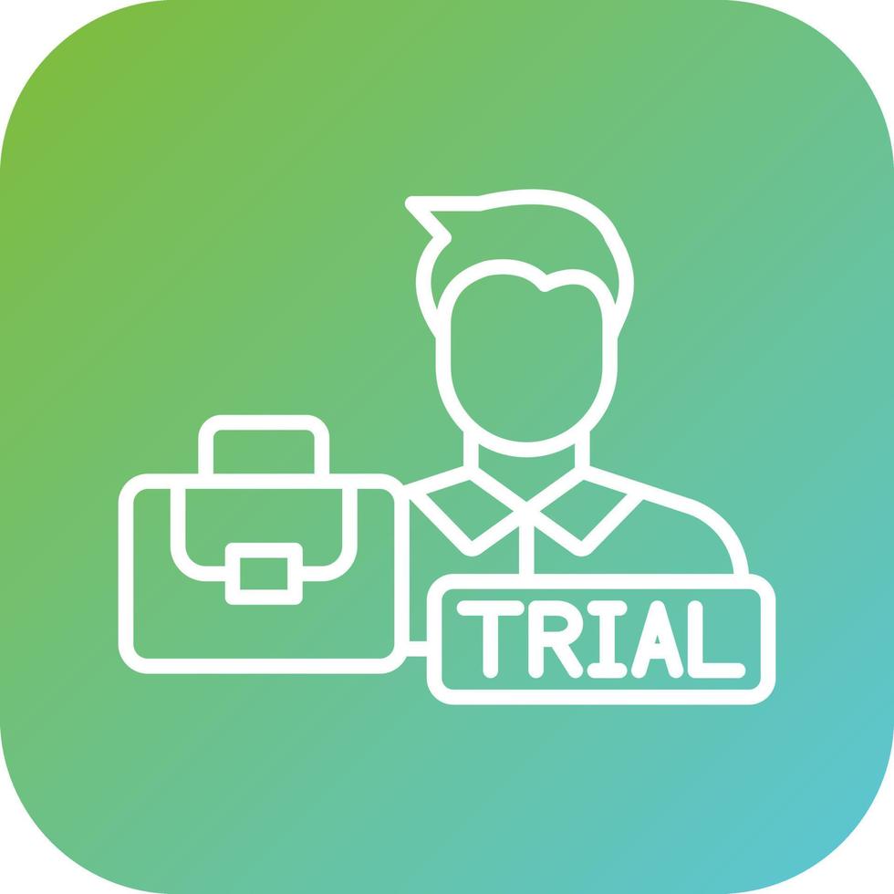 Job Trial Vector Icon Style