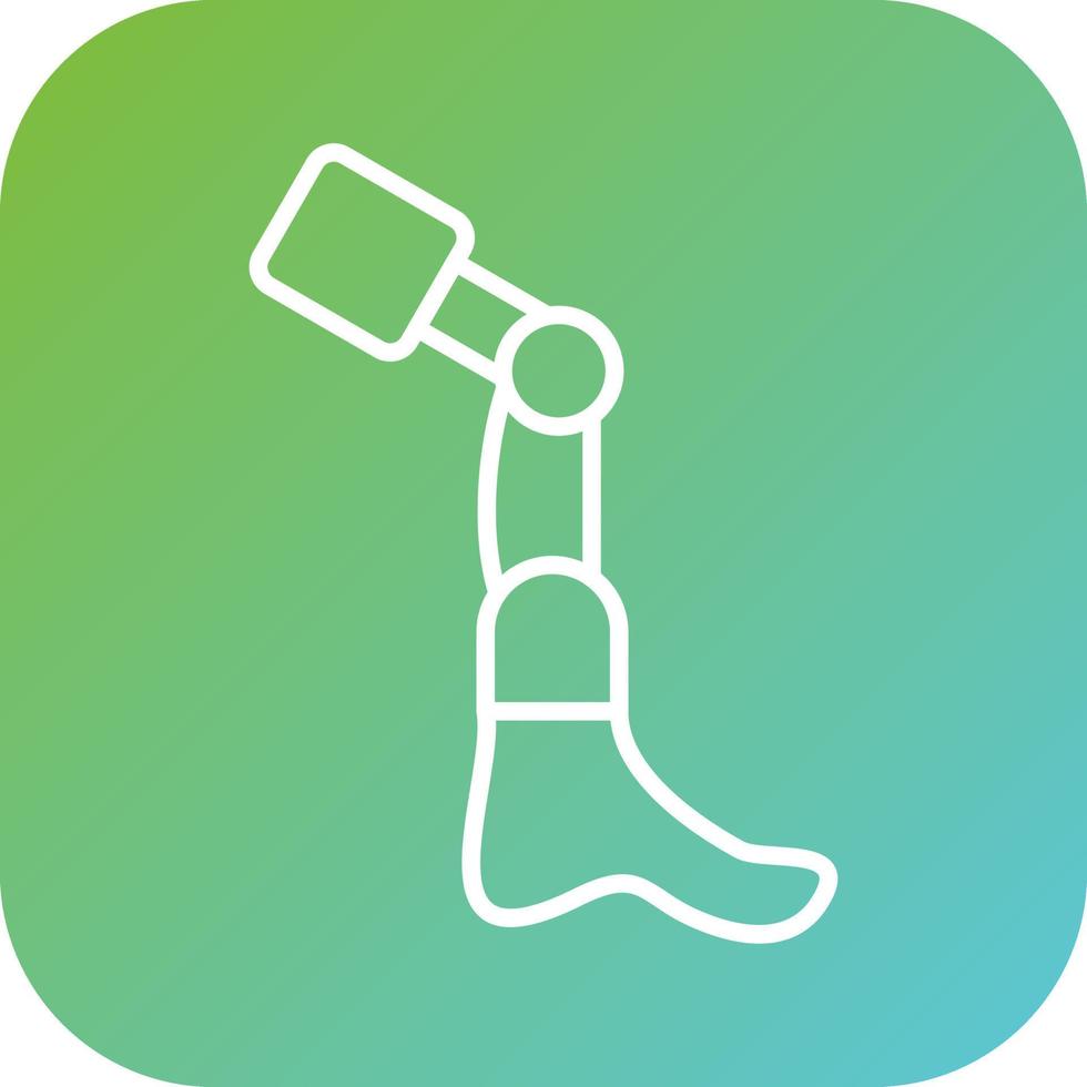 Bionic Leg Vector Icon Style