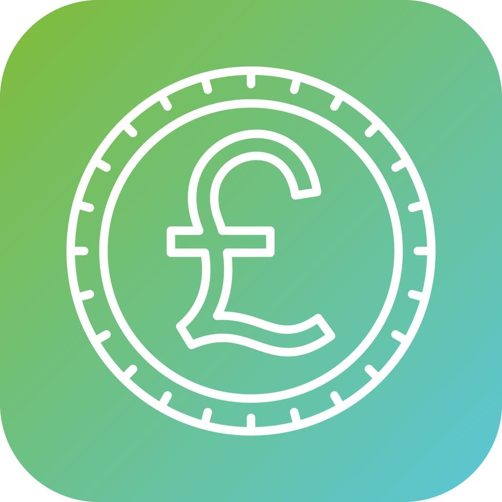 British Pound Vector Icon Style