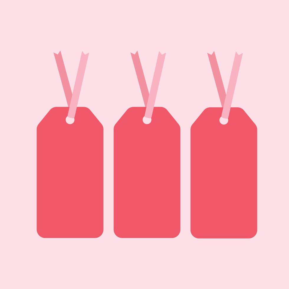 Set of blank labels, gift tag for a present. Vector illustration
