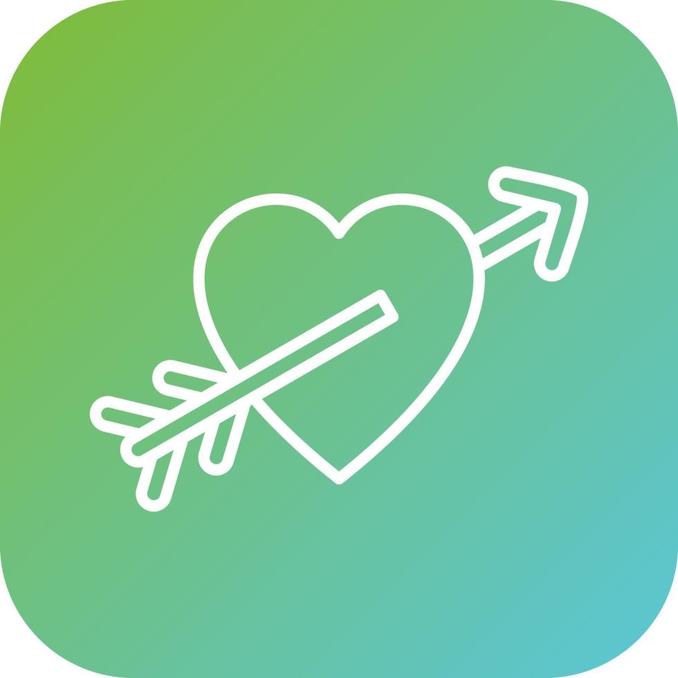 Heart Arrow Vector Icon Style