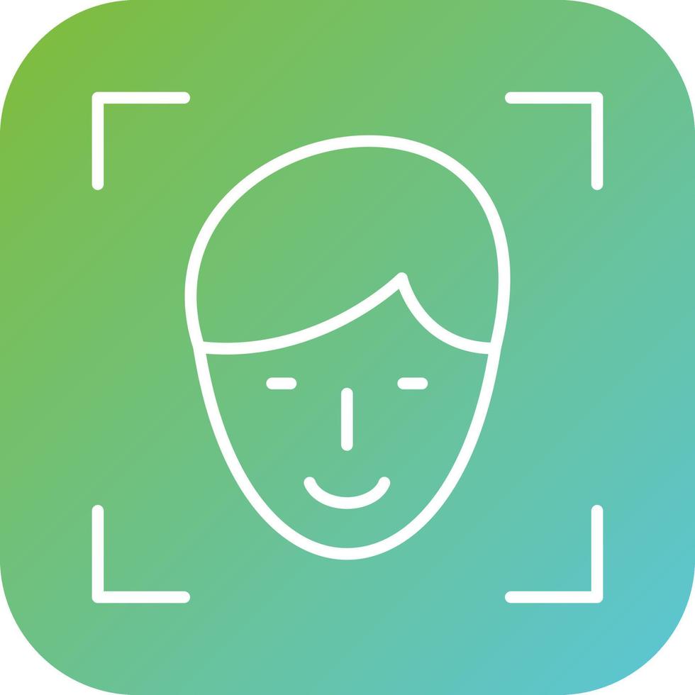 Face Id Vector Icon Style