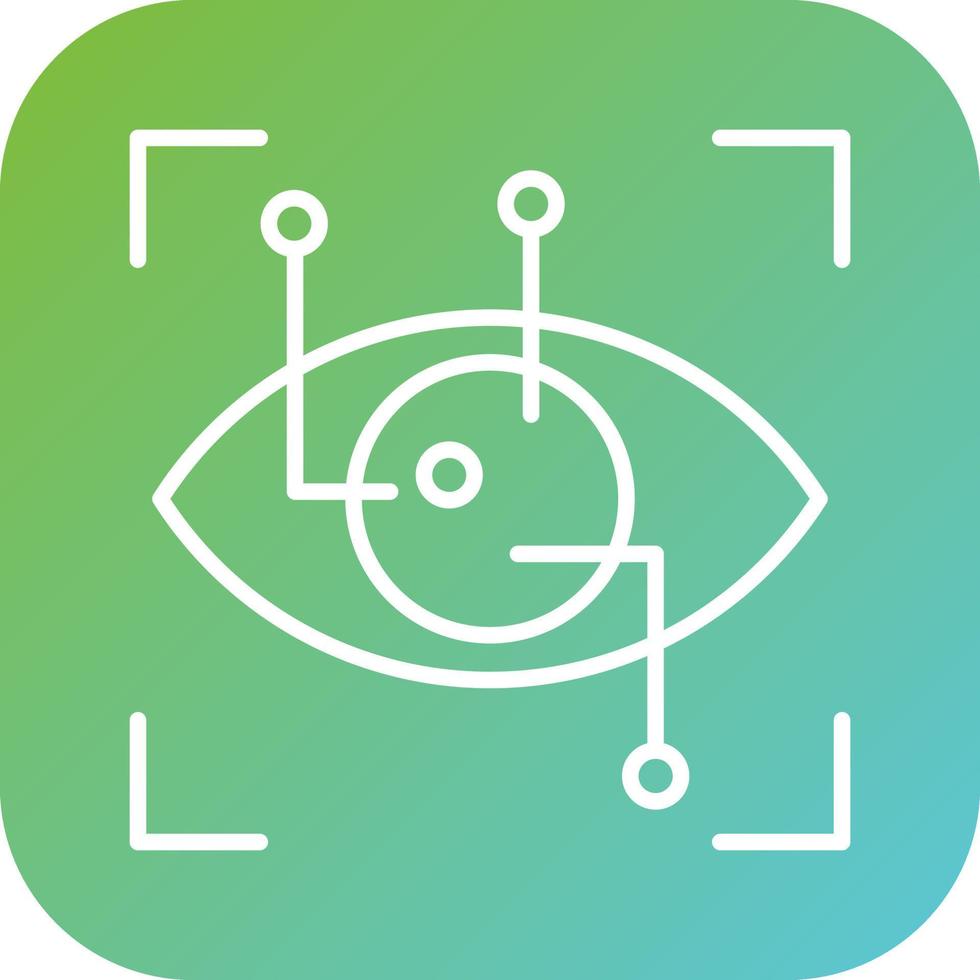 Eye Recognition Vector Icon Style