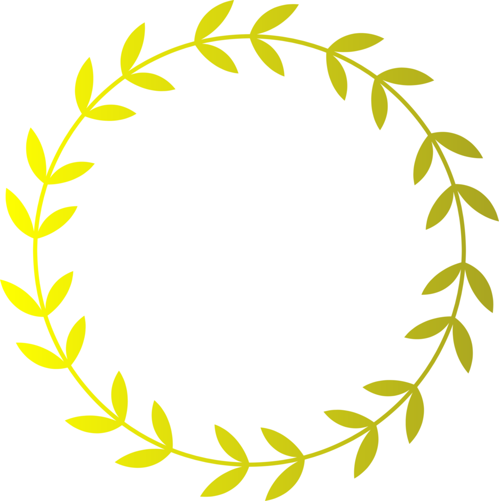 laurel wreath design illustration isolated on transparent background png