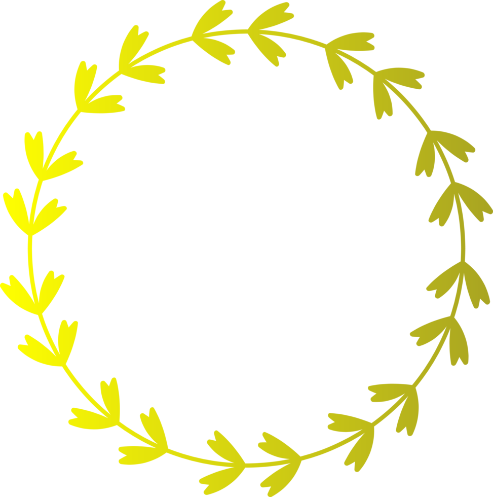 laurel wreath design illustration isolated on transparent background png