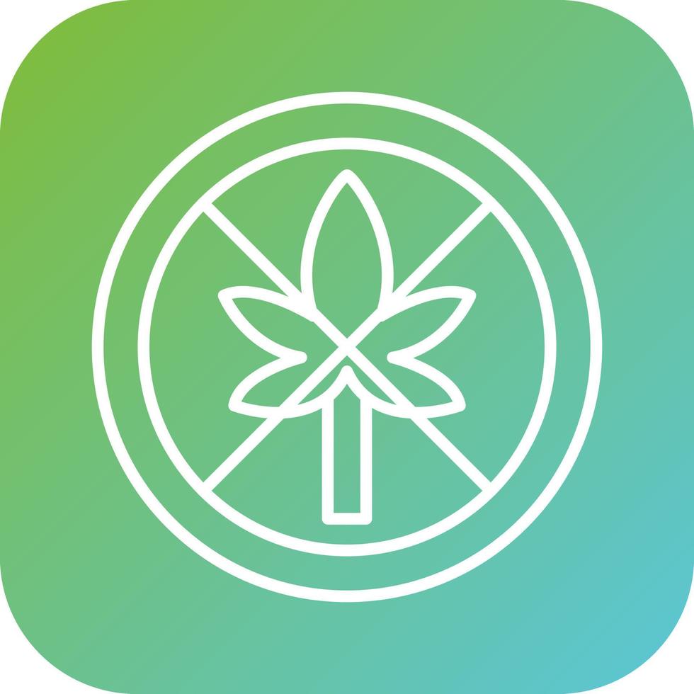 No Thc Vector Icon Style