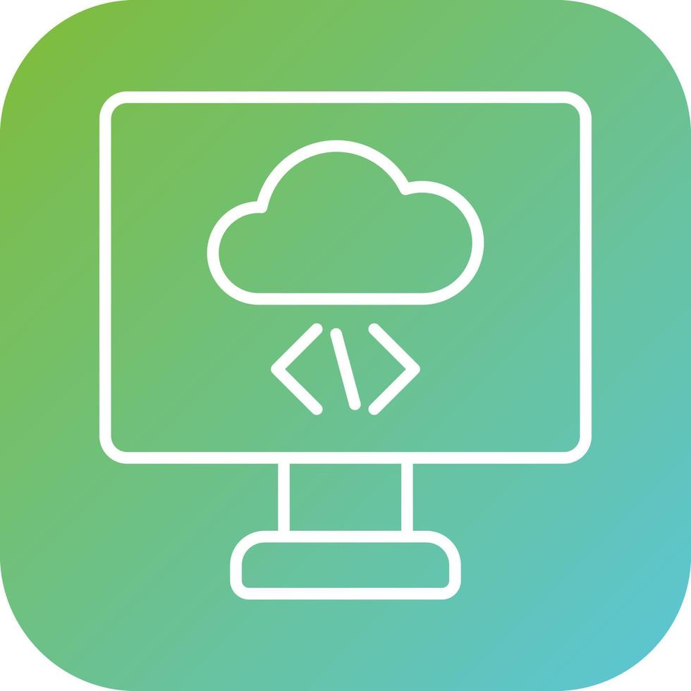 nube codificación vector icono estilo