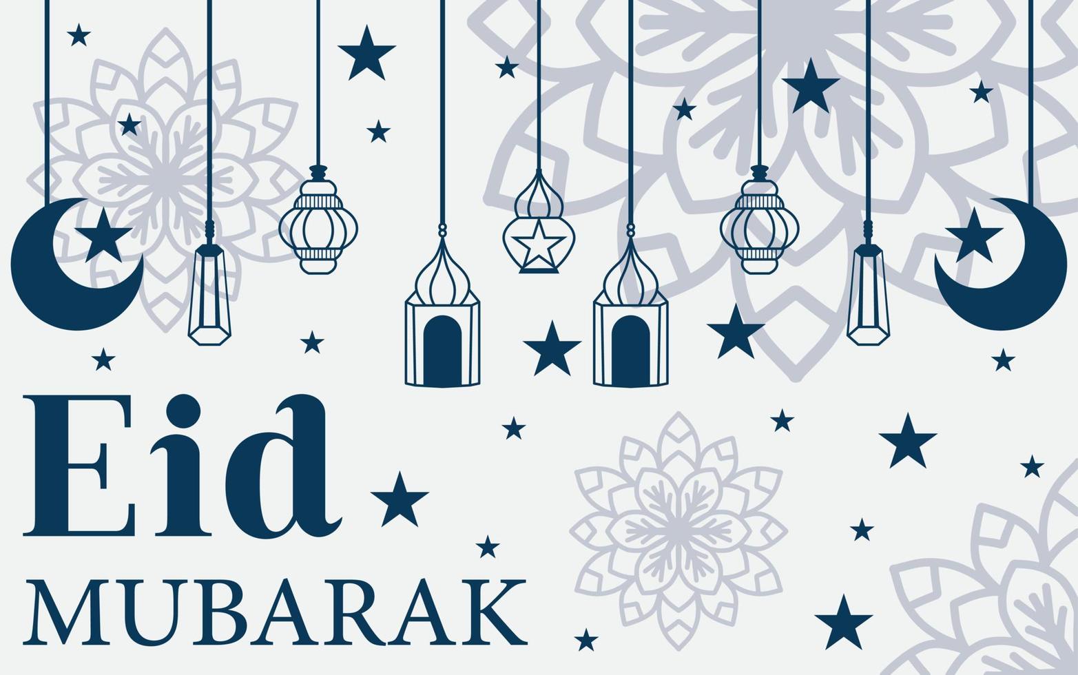 Islamic eid festival greeting card  background vector