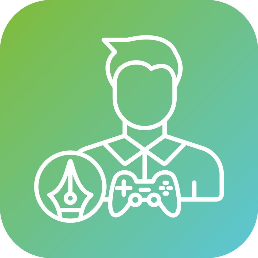 Game Designer Male Vector Icon Style