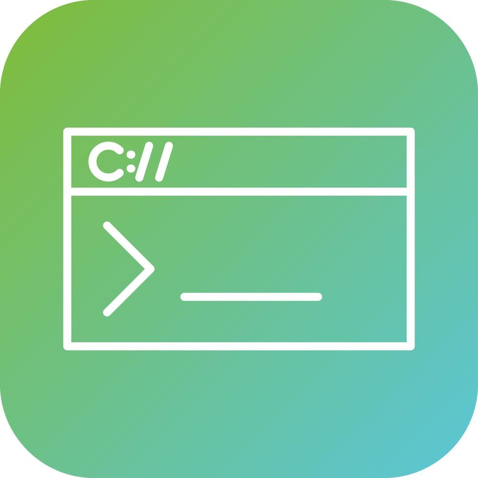 Console Command Line Vector Icon Style