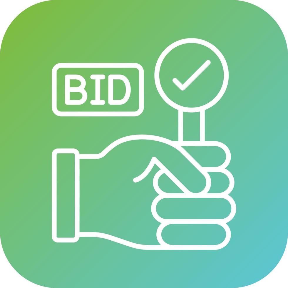 Absentee Bid Vector Icon Style