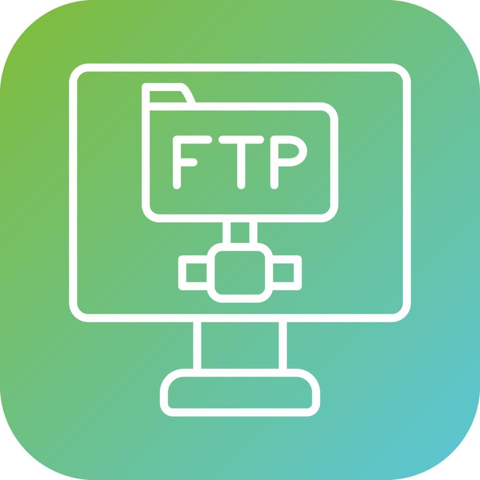 Ftp Protocol Vector Icon Style