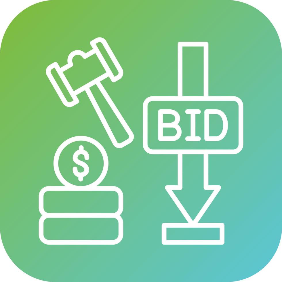 Minimum Bid Auction Vector Icon Style