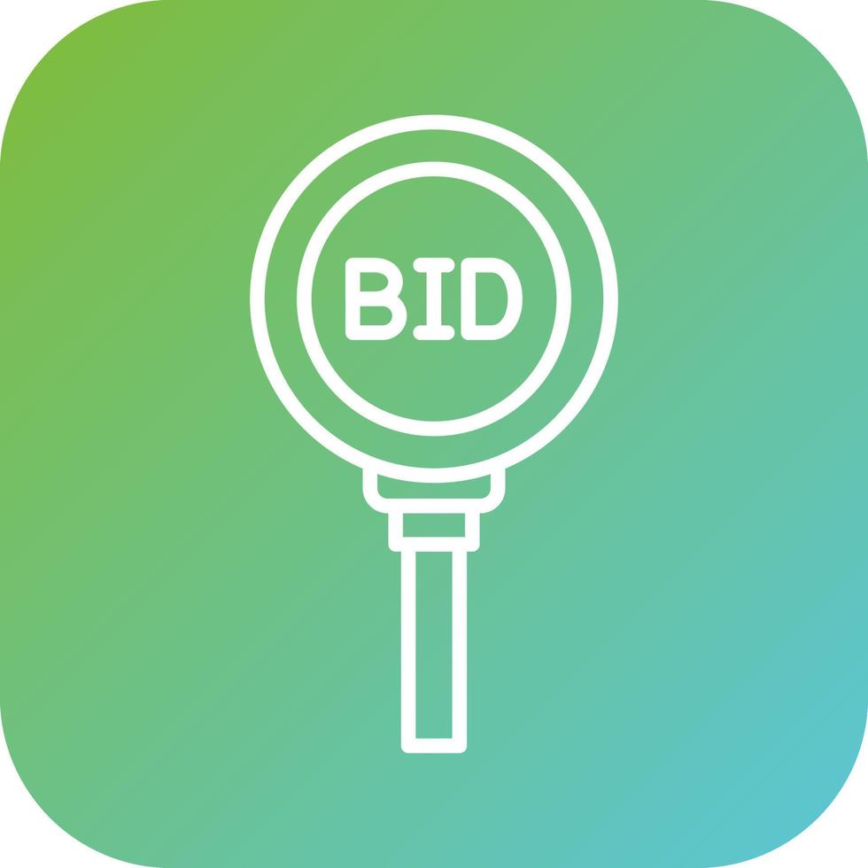 Bidding Paddle Vector Icon Style