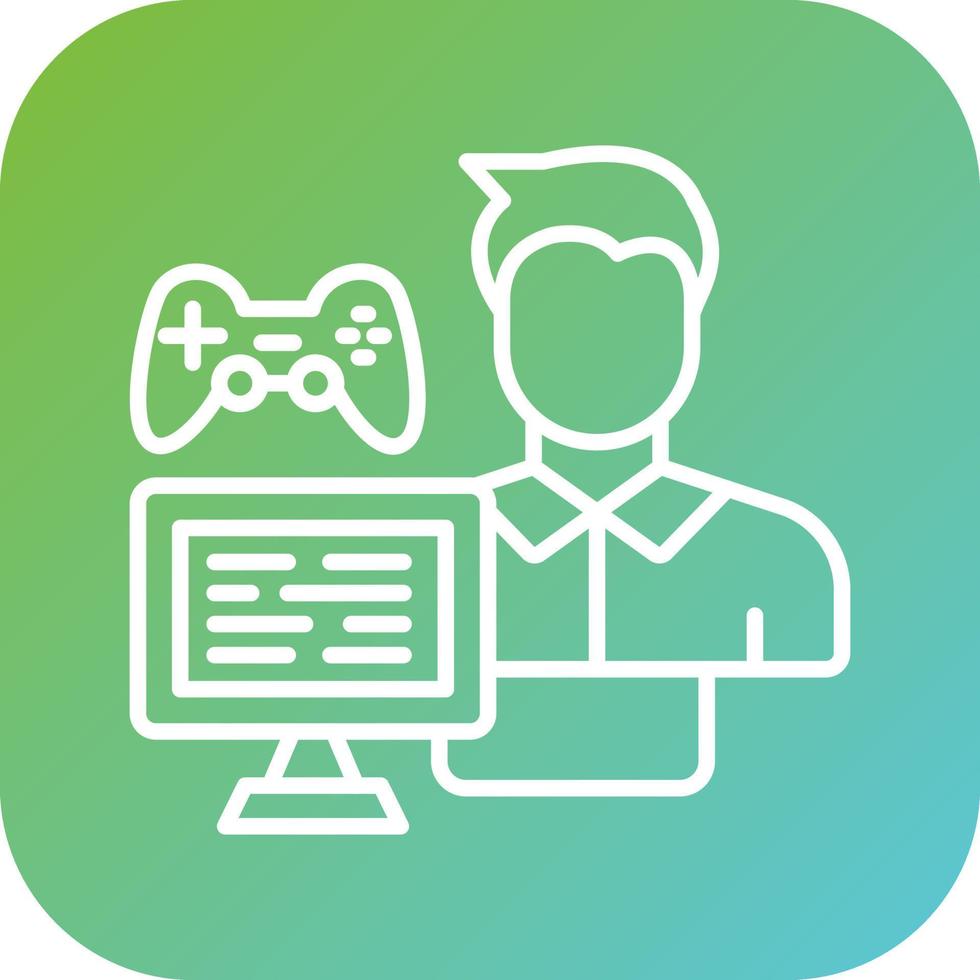 Game Modder Male Vector Icon Style