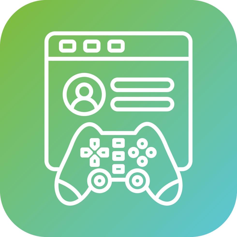 Game Login Vector Icon Style