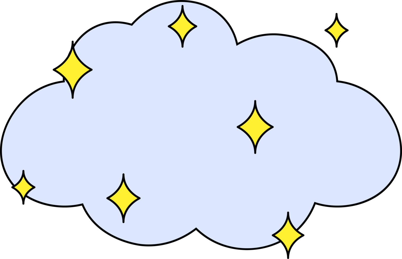 cloud design illustration isolated on transparent background png