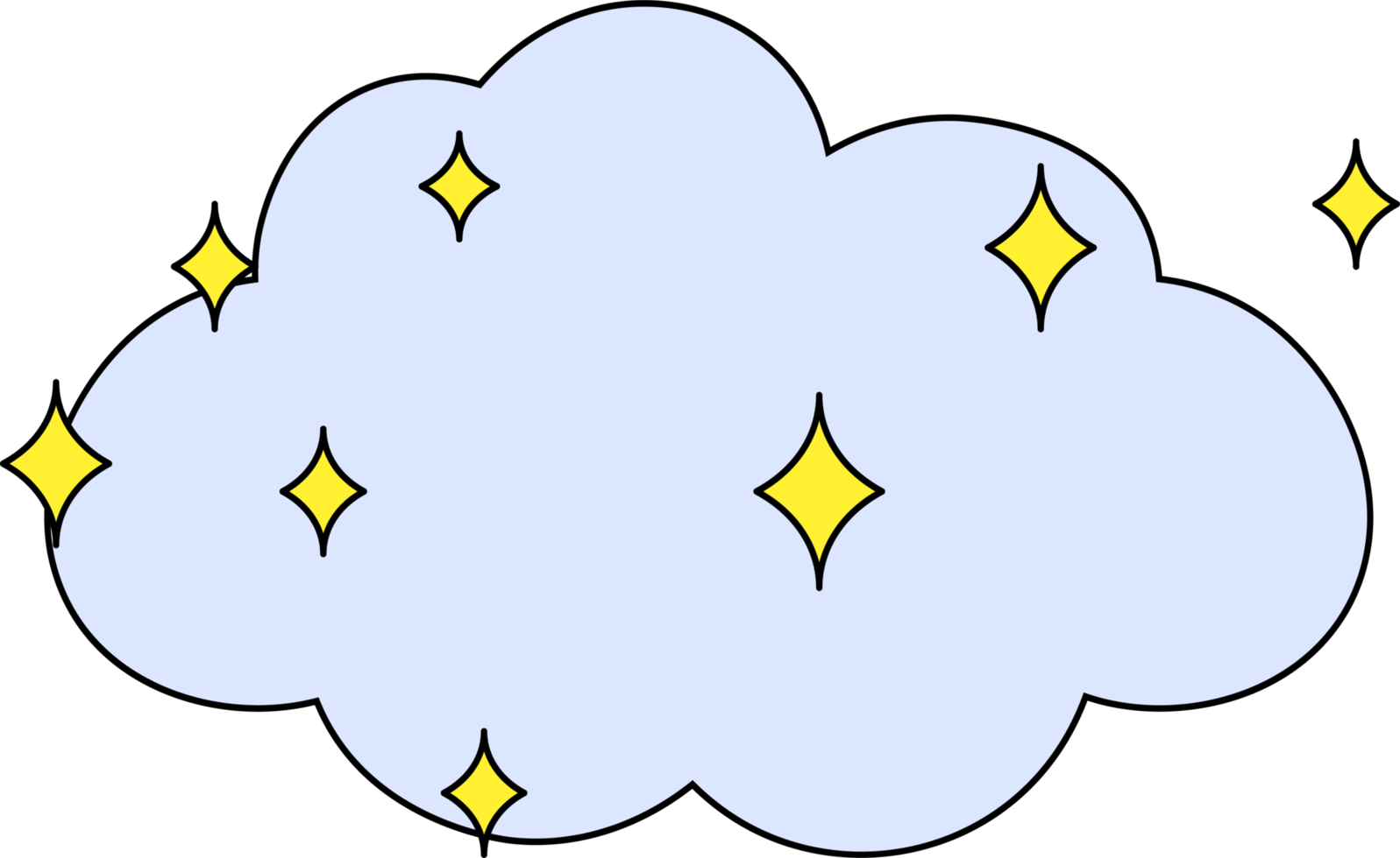 ilustración de diseño de nube aislada sobre fondo transparente png