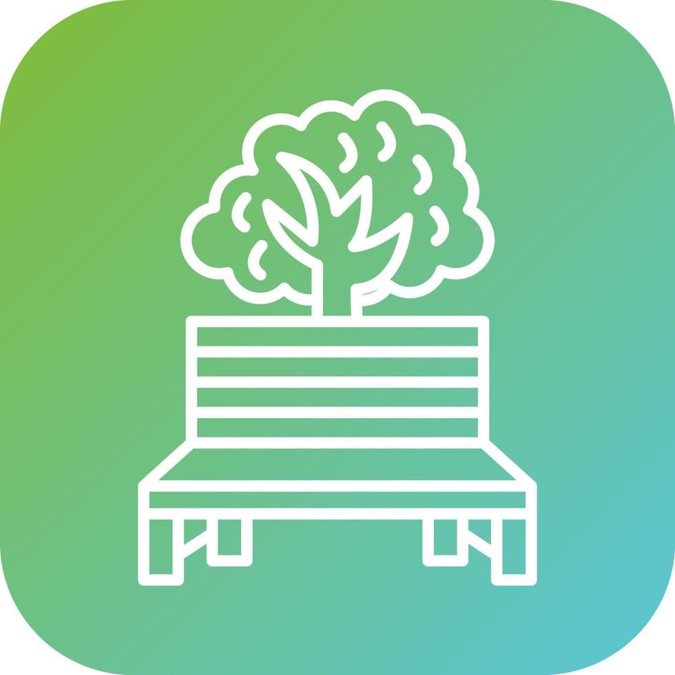 Autumn Bench Vector Icon Style