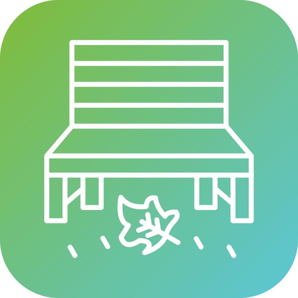 Autumn Bench Vector Icon Style