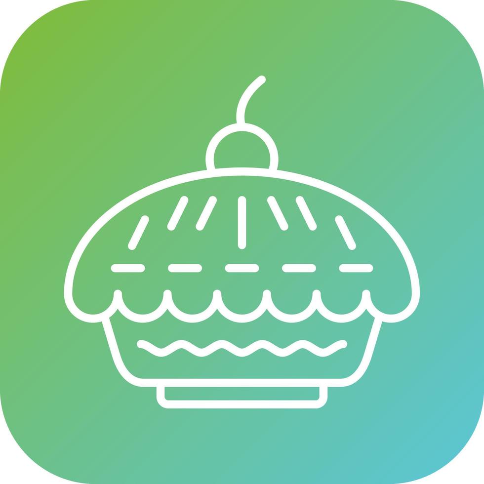 Cherry Pie Vector Icon Style