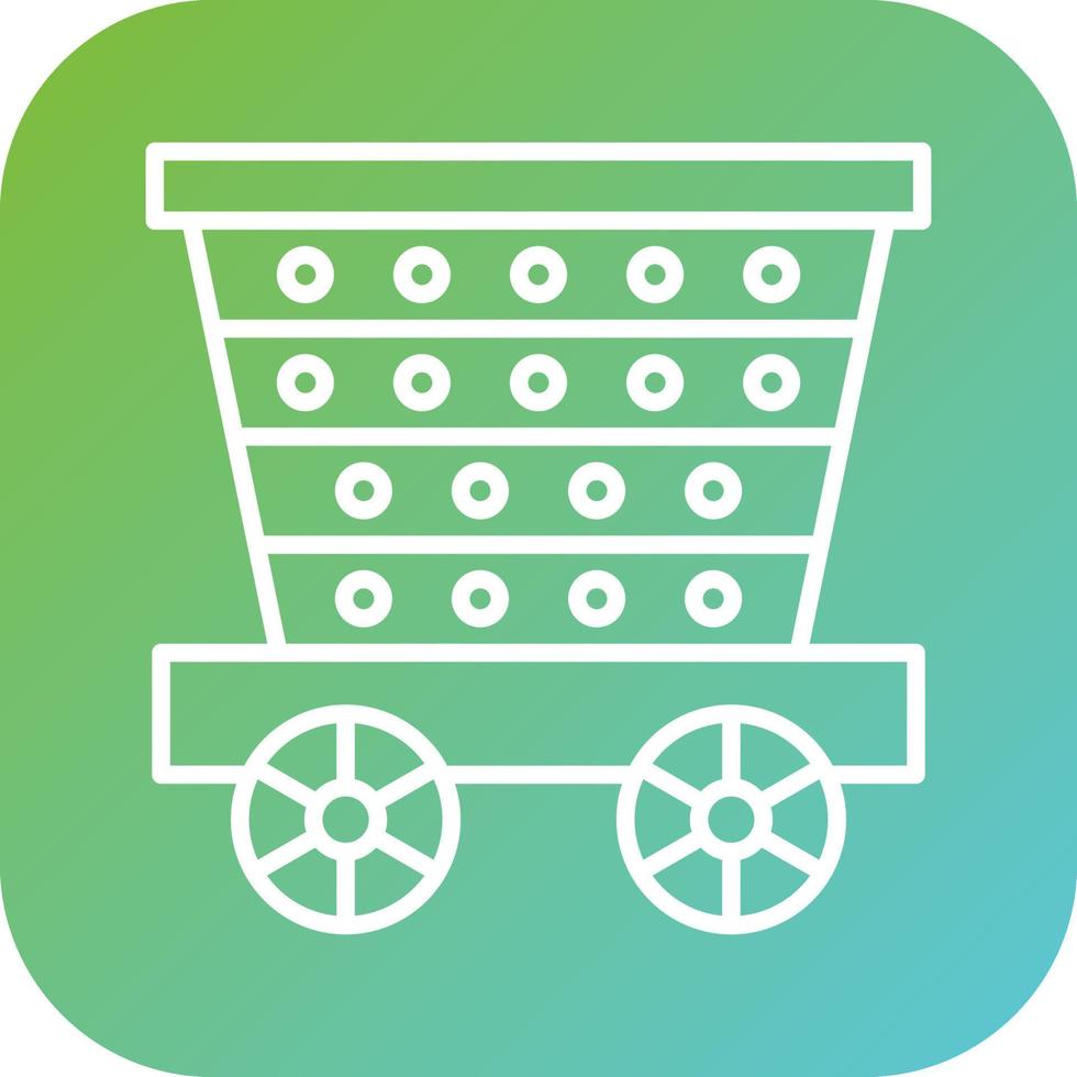 Wood Cart Vector Icon Style