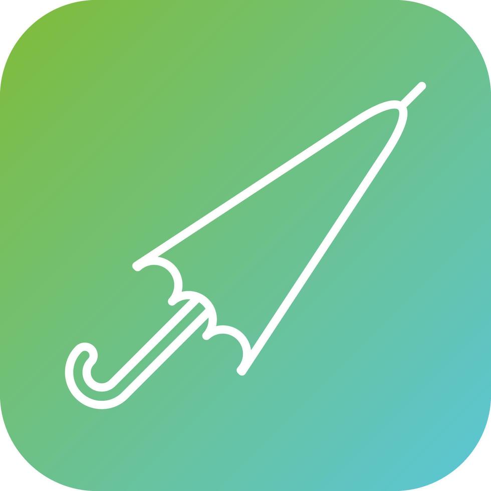 Closed Umbrella Vector Icon Style