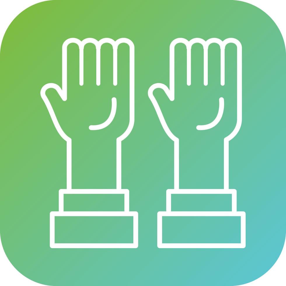 Hands Up Vector Icon Style