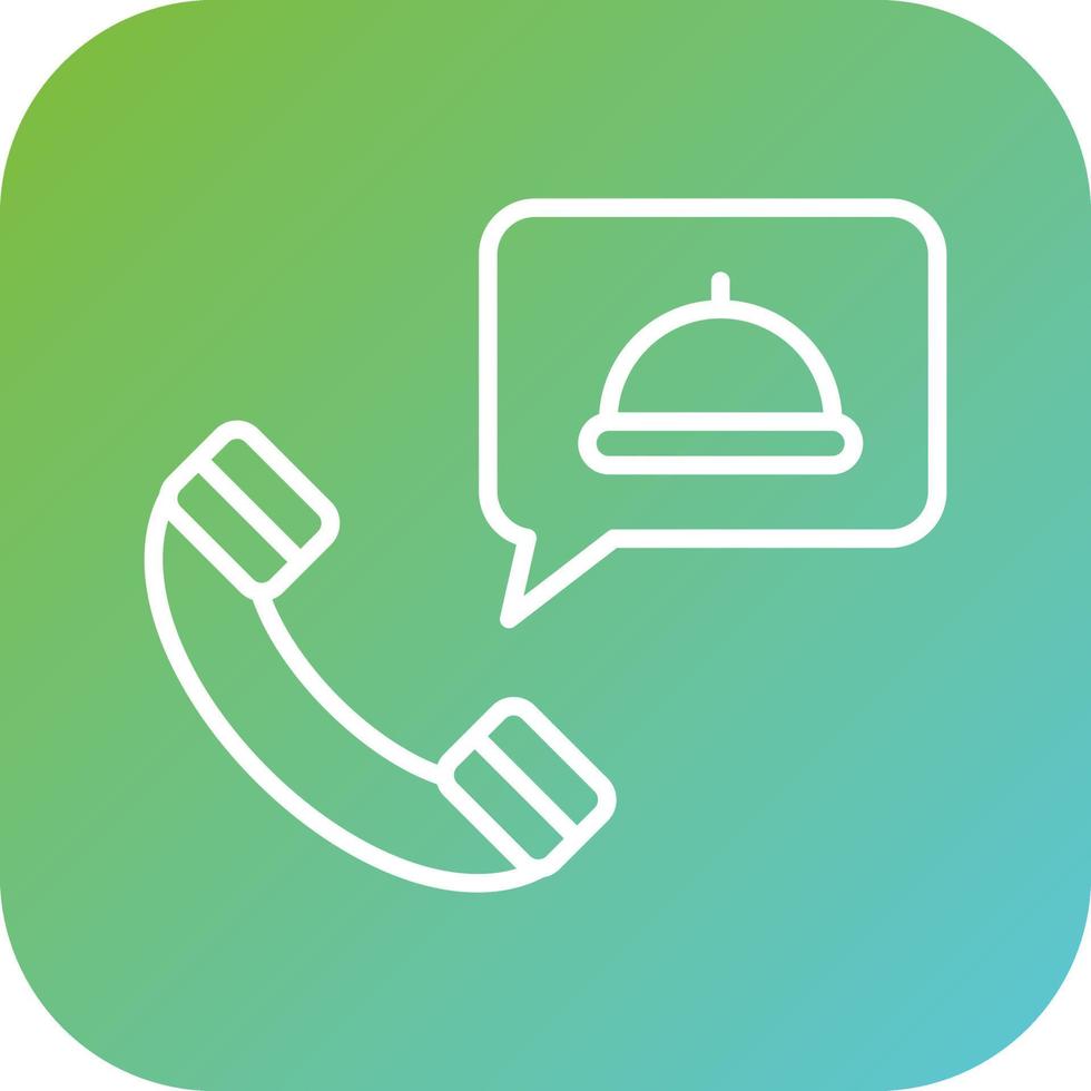 Order Food on Call Vector Icon Style