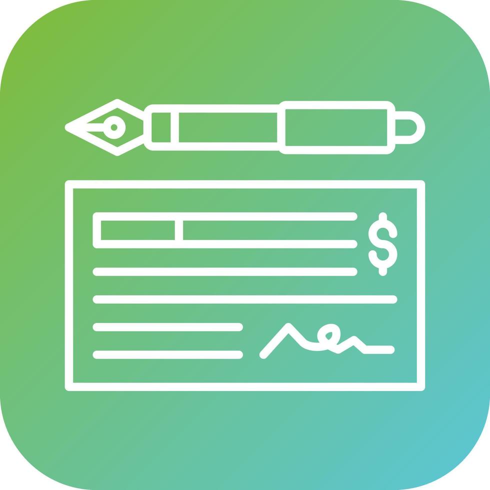 Cheque Vector Icon Style