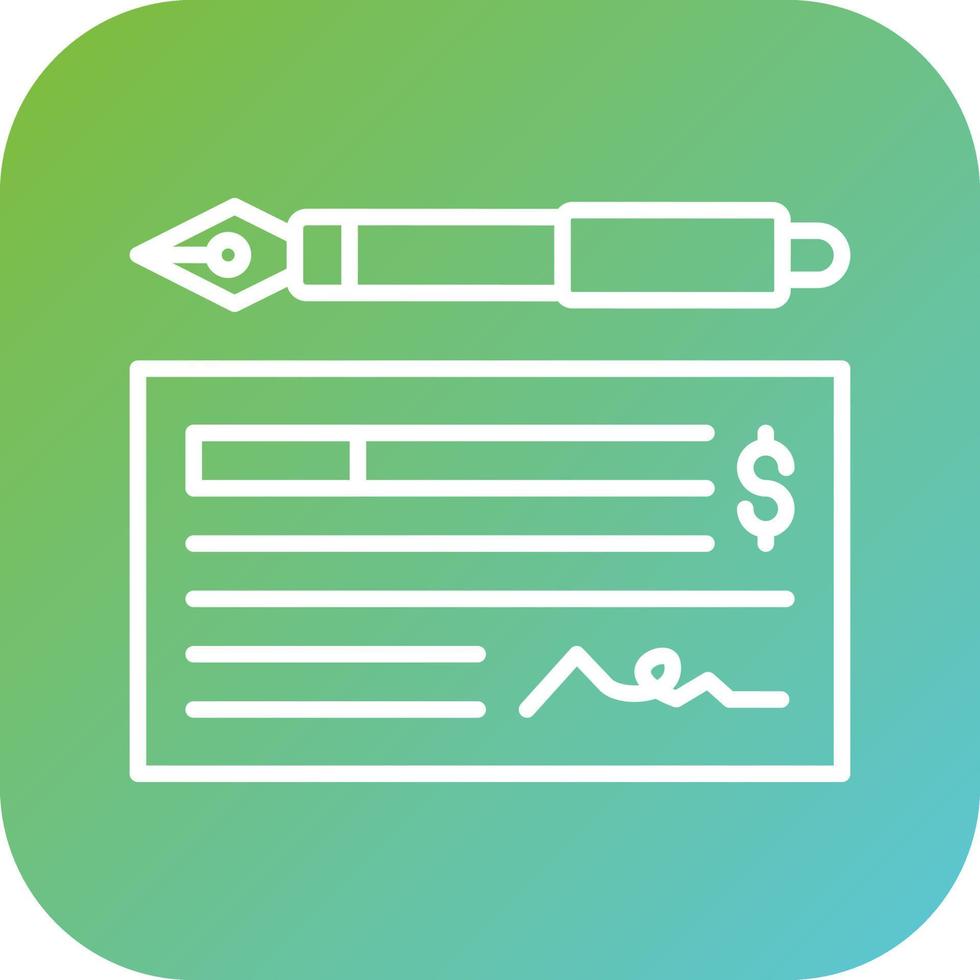 cheque vector icono estilo