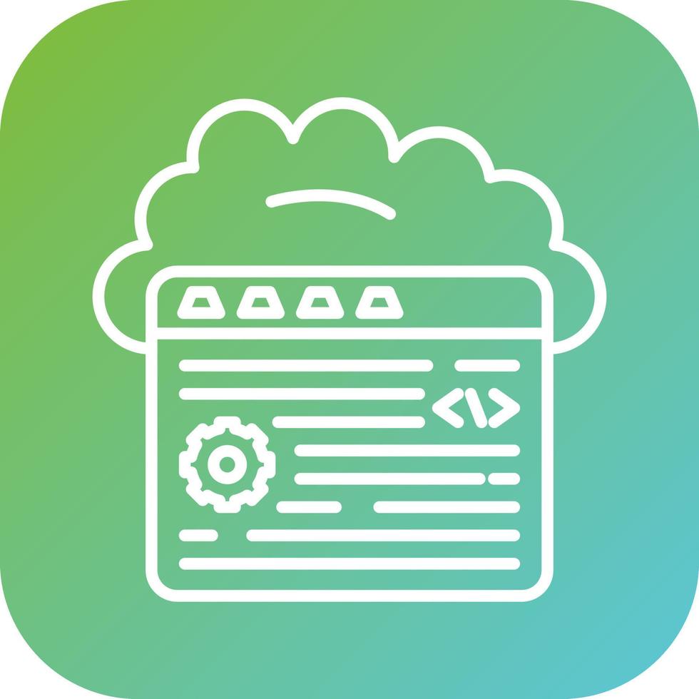 nube codificación vector icono estilo