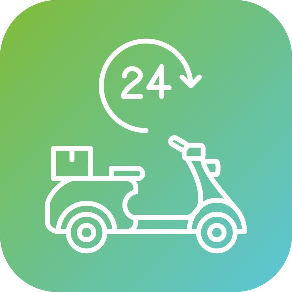 24 Hours Delivery Vector Icon Style