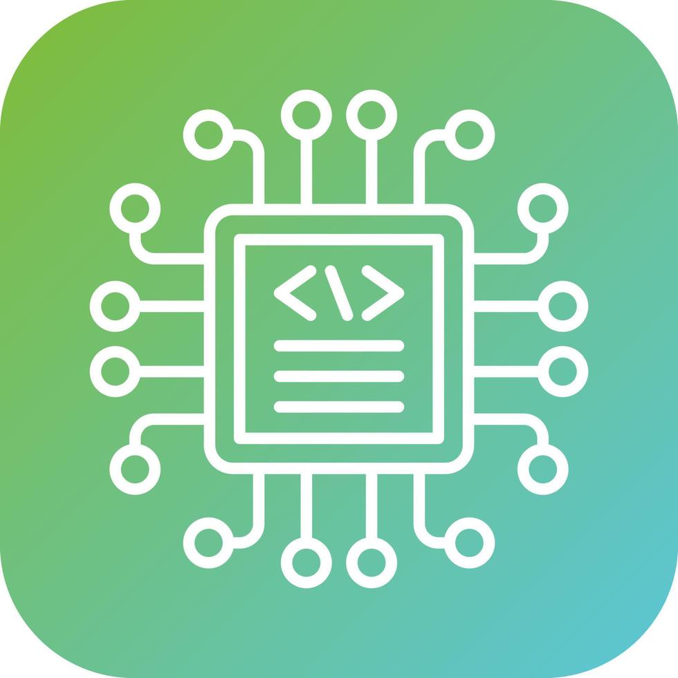 Code Processor Vector Icon Style