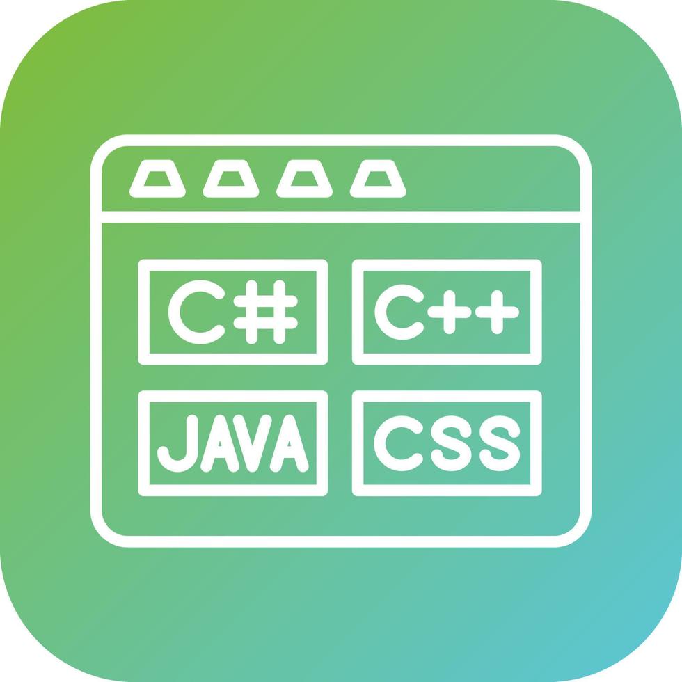 Coding Language Vector Icon Style