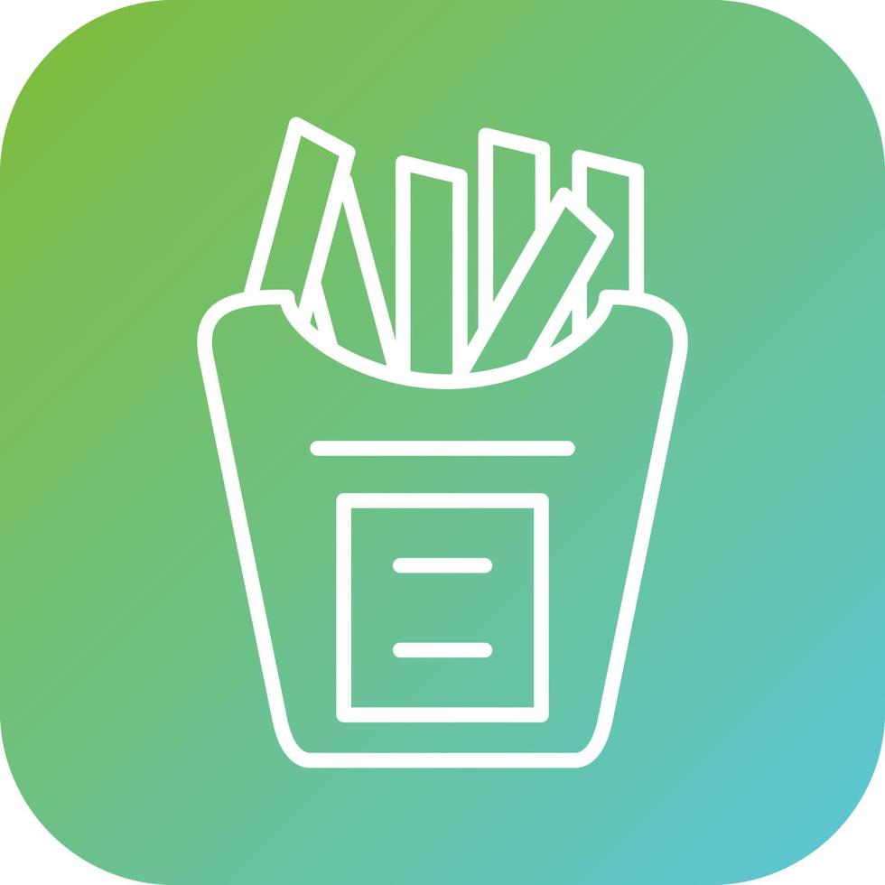 French Fries Vector Icon Style