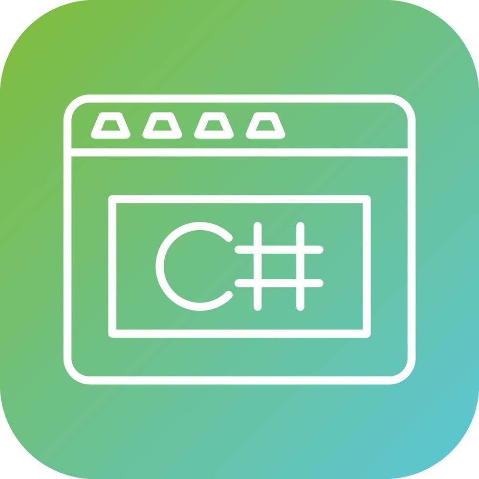 C Sharp Vector Icon Style